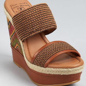 Lucky Brand 9.5 M Candy Printed Wedge Slide